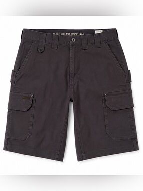 NWT Smith’s Workwear Duck Canvas Cargo Work Shorts 32 Dark Gray Relaxed